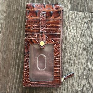BRAHMIN brown wallet, lightly worn